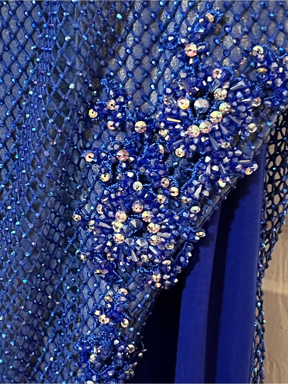Vienna Prom Size 2 Royal Blue Rhinestone Pageant Formal Gown Strapless - Picture 4 of 7